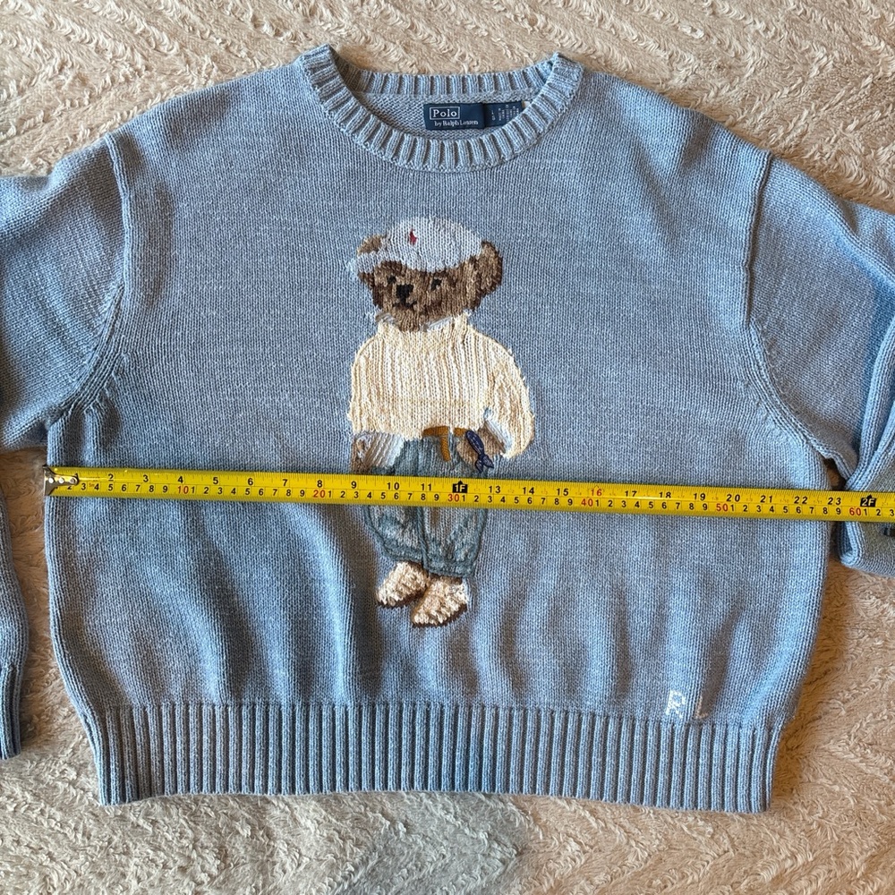 Polo Ralph Lauren Bear Jumper Sweater L HTF AUTHENTIC - Picture 3 of 6